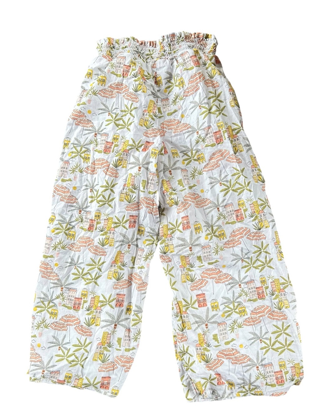 Janie & Jack Girls 10 2 pc pant outfit Beach Vacation Destination Summer Lined - Picture 3 of 9